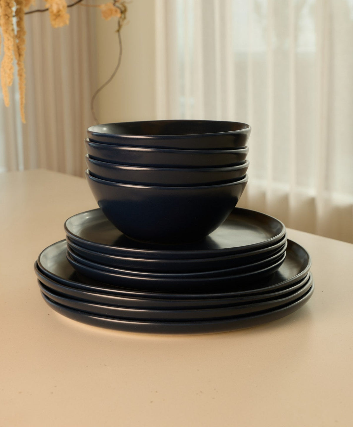 Breakfast Bowls by Fable Home, shown in Midnight Blue.