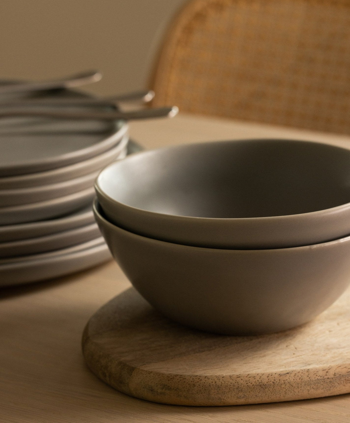 Breakfast Bowls by Fable Home, shown in Dove Gray.
