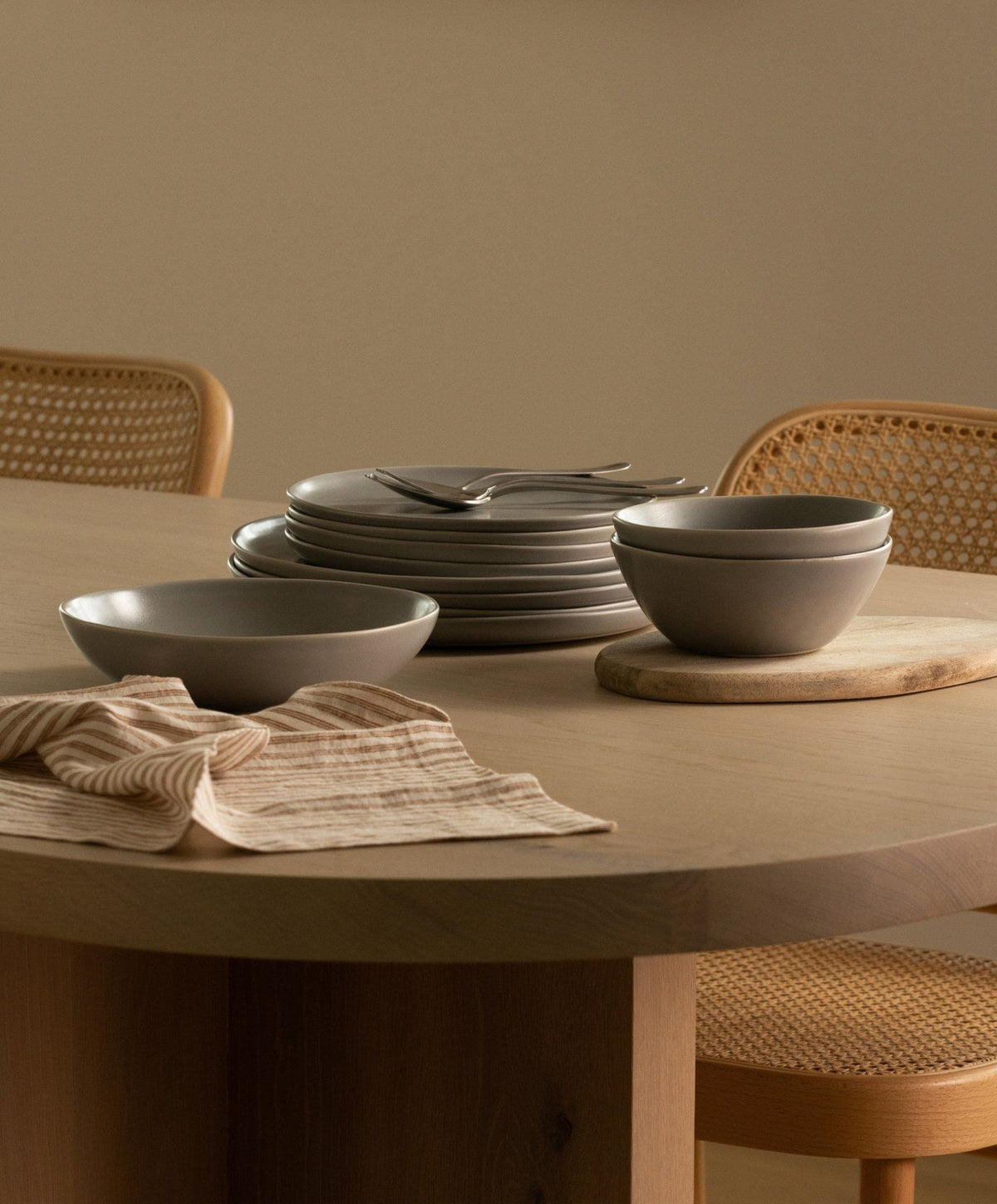 Breakfast Bowls by Fable Home, shown in Dove Gray.