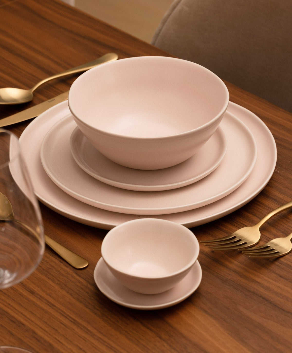 Breakfast Bowls by Fable Home, shown in Blush Pink.