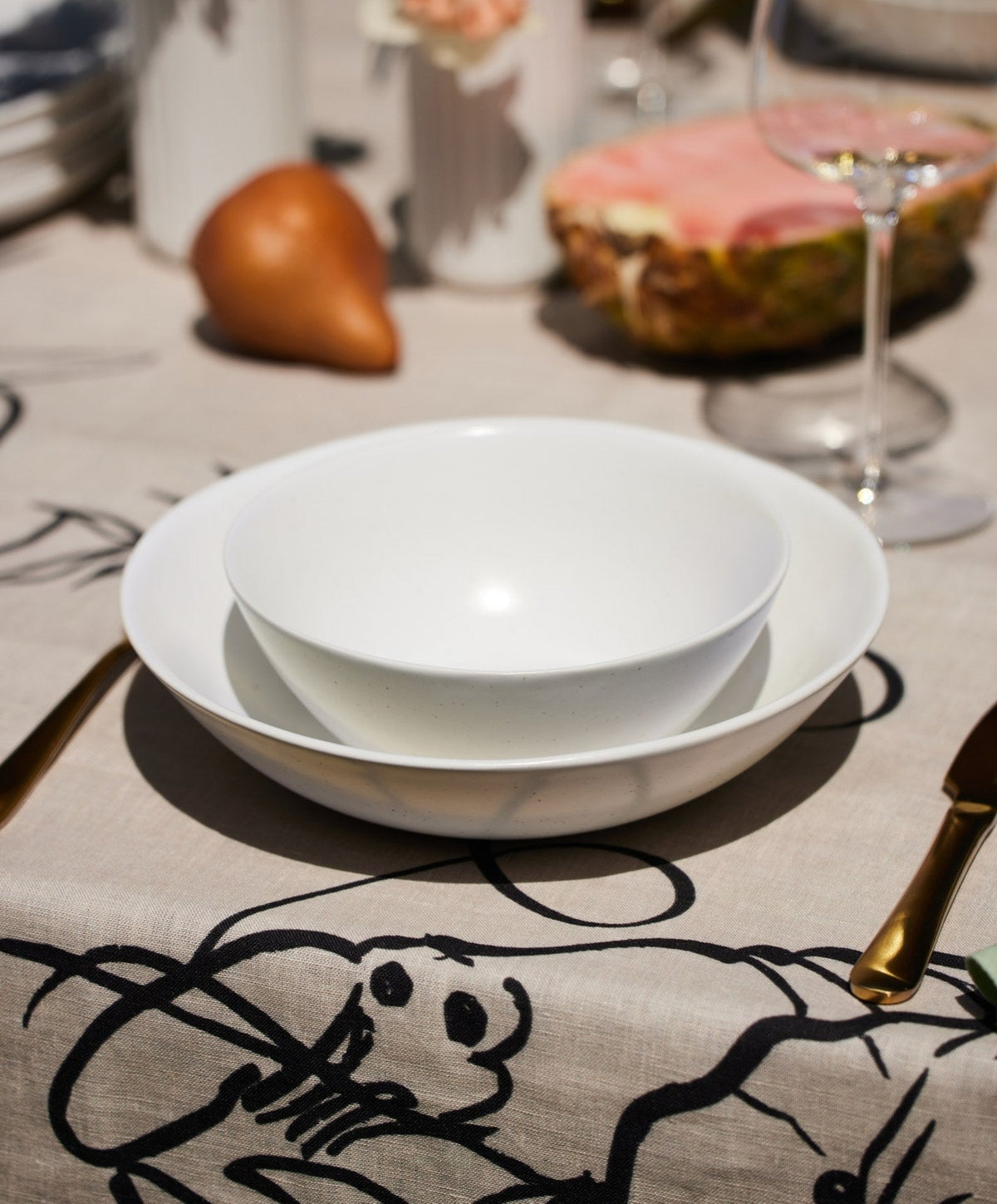 Breakfast Bowls by Fable Home, shown in Speckled White.