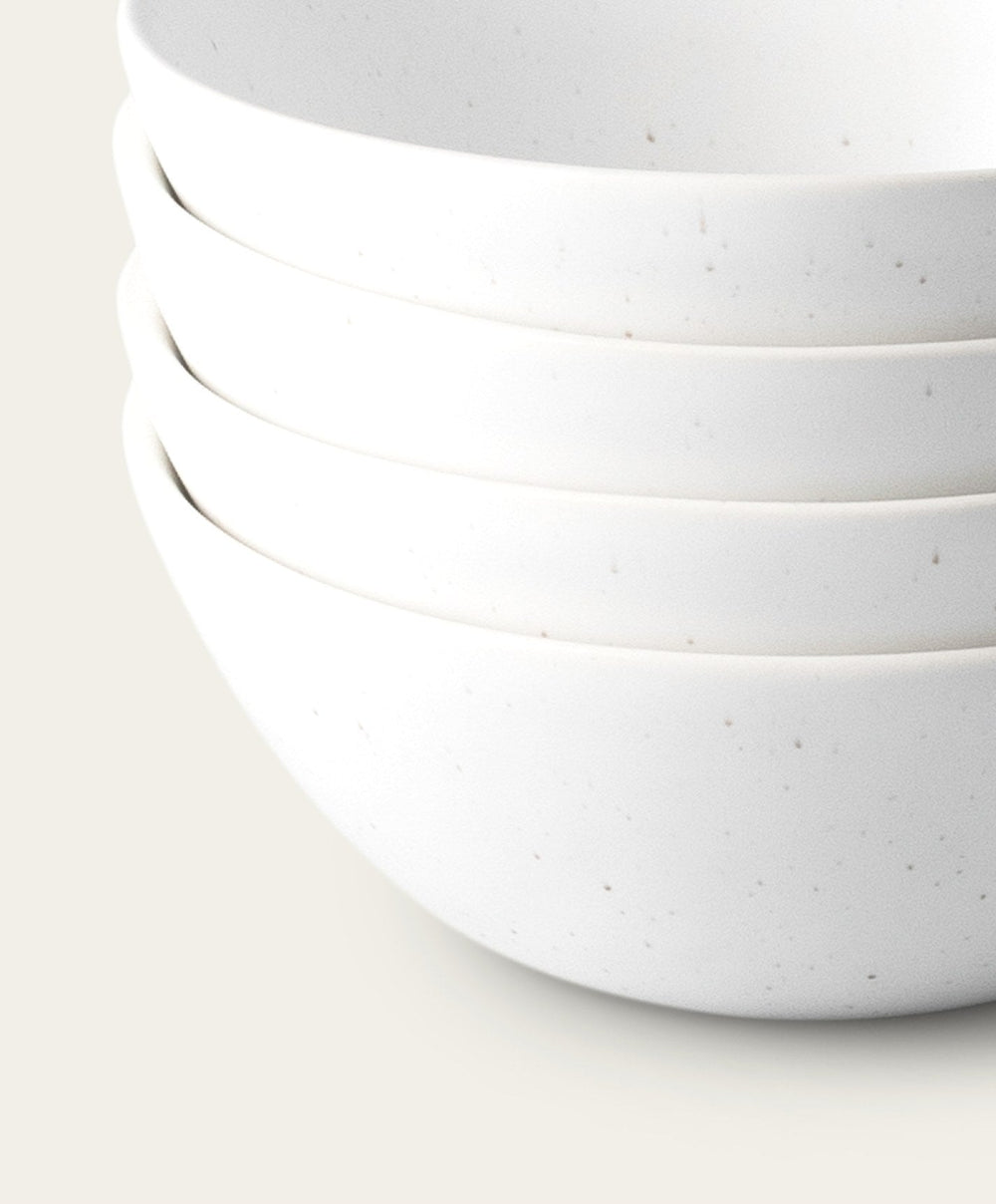 Breakfast Bowls by Fable Home, shown in Speckled White.