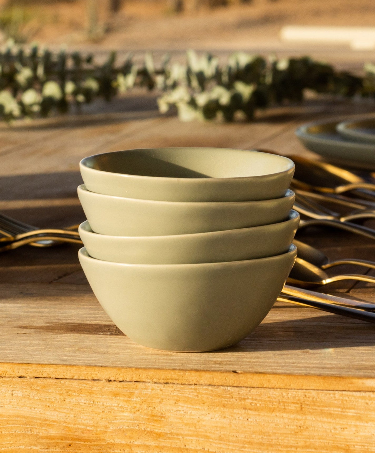 Dessert Bowls by Fable Home, shown in Beachgrass Green.