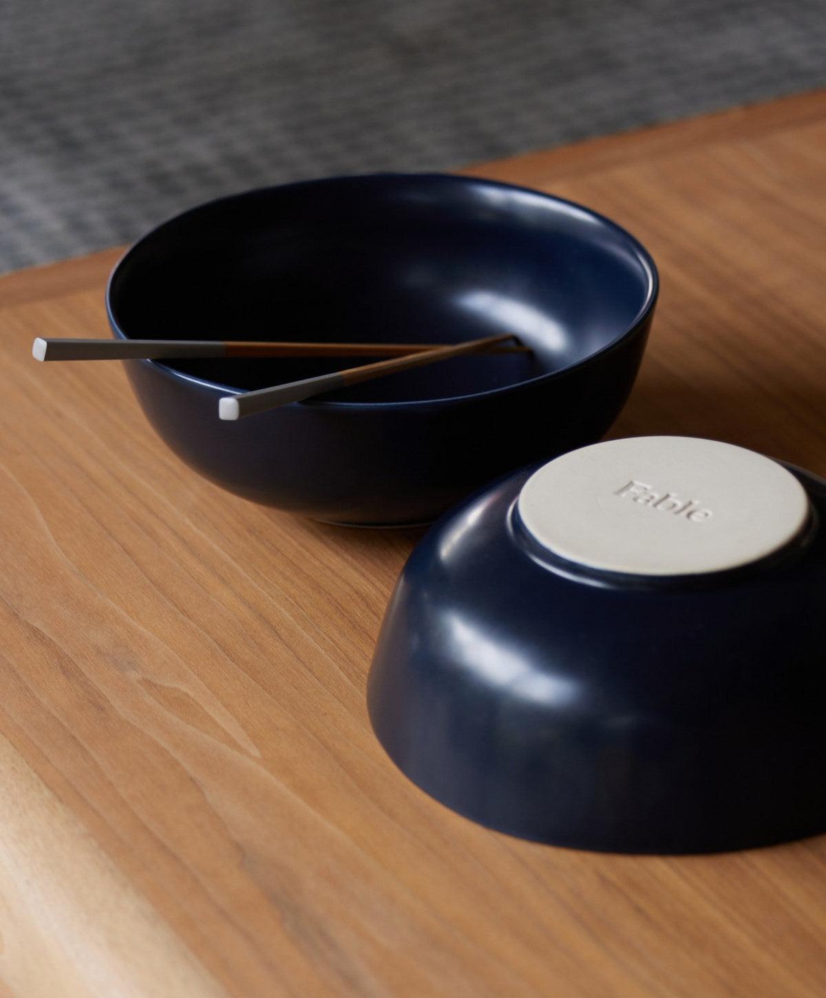 Ramen Bowls by Fable Home, shown in Midnight Blue.