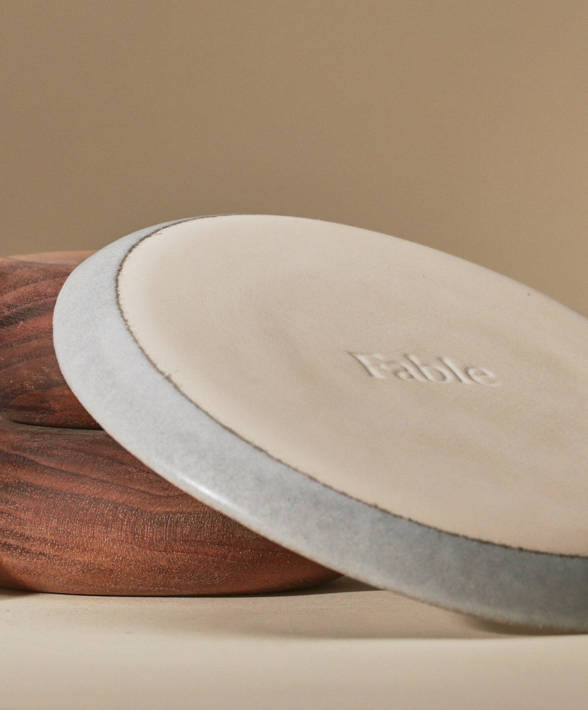 Salad Plates by Fable Home, shown in Stone Blue.