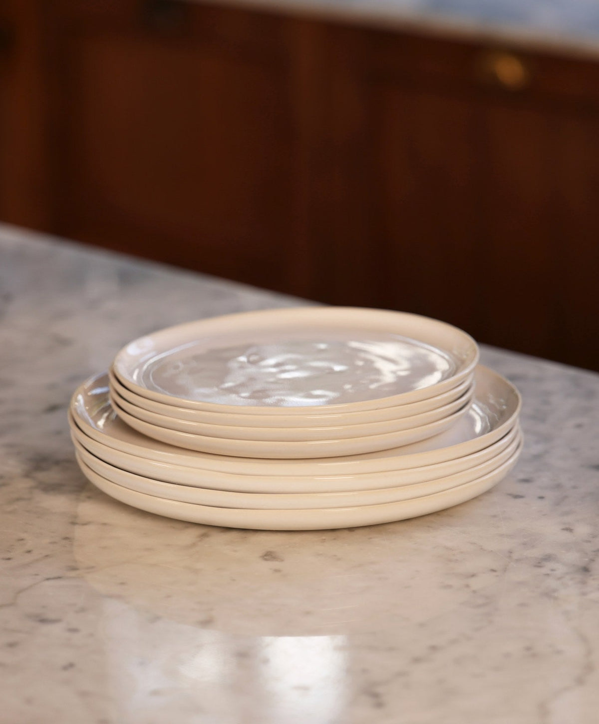 Dinner Plates by Fable Home, shown in Pearl White.