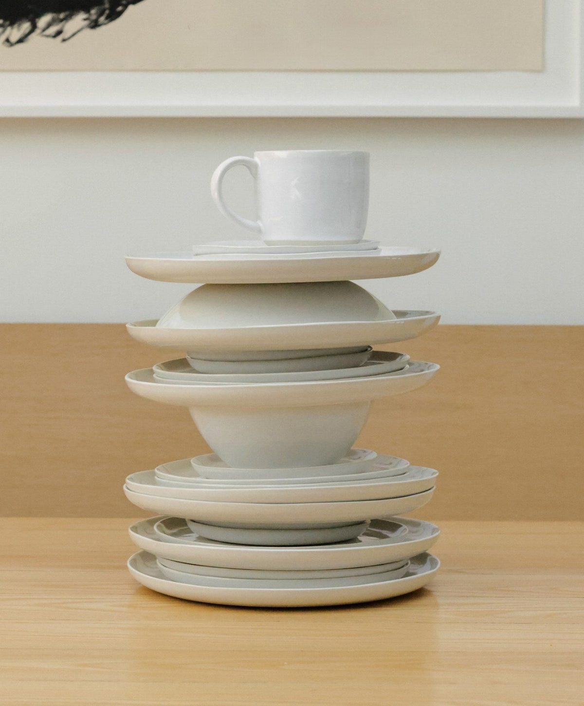 Dinner Plates by Fable Home, shown in Pearl White.