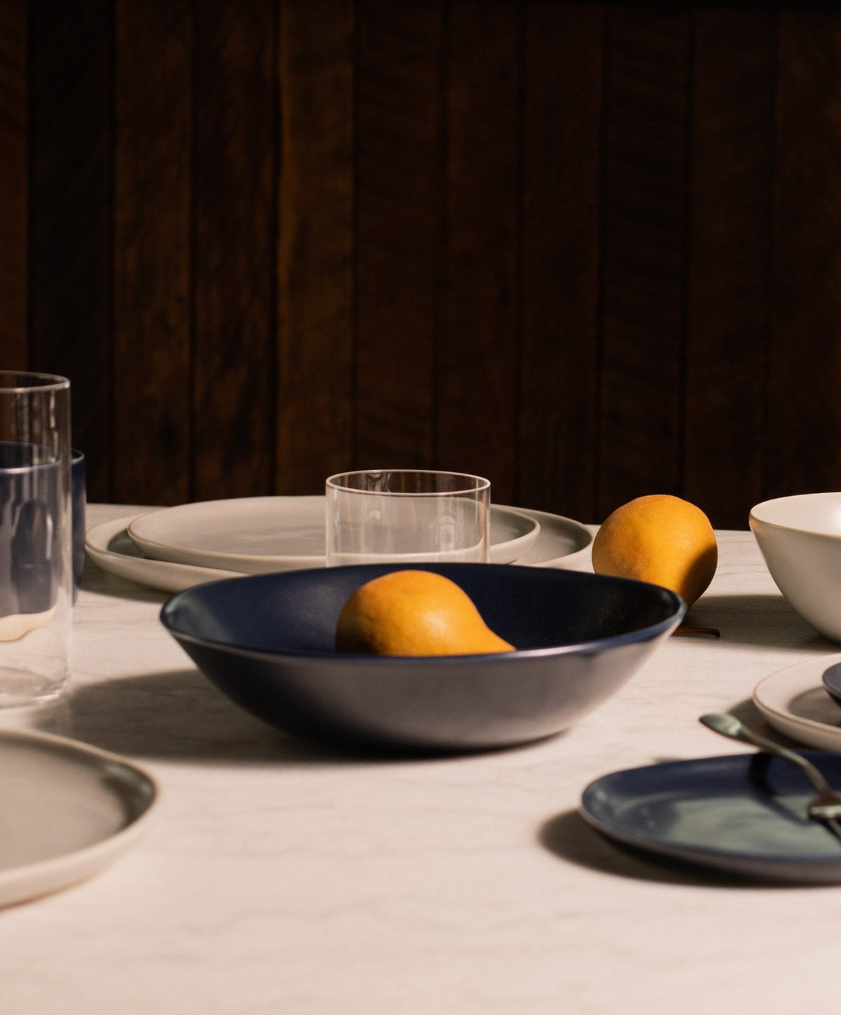 Pasta Bowls by Fable Home, shown in Midnight Blue.