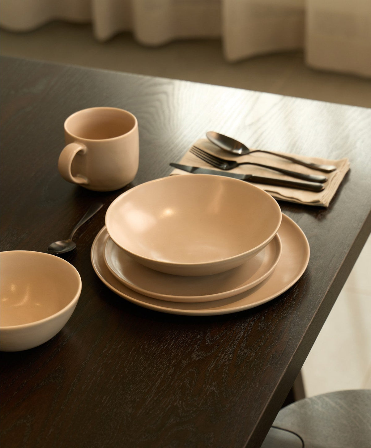 Dinner Plates by Fable Home, shown in Desert Taupe.