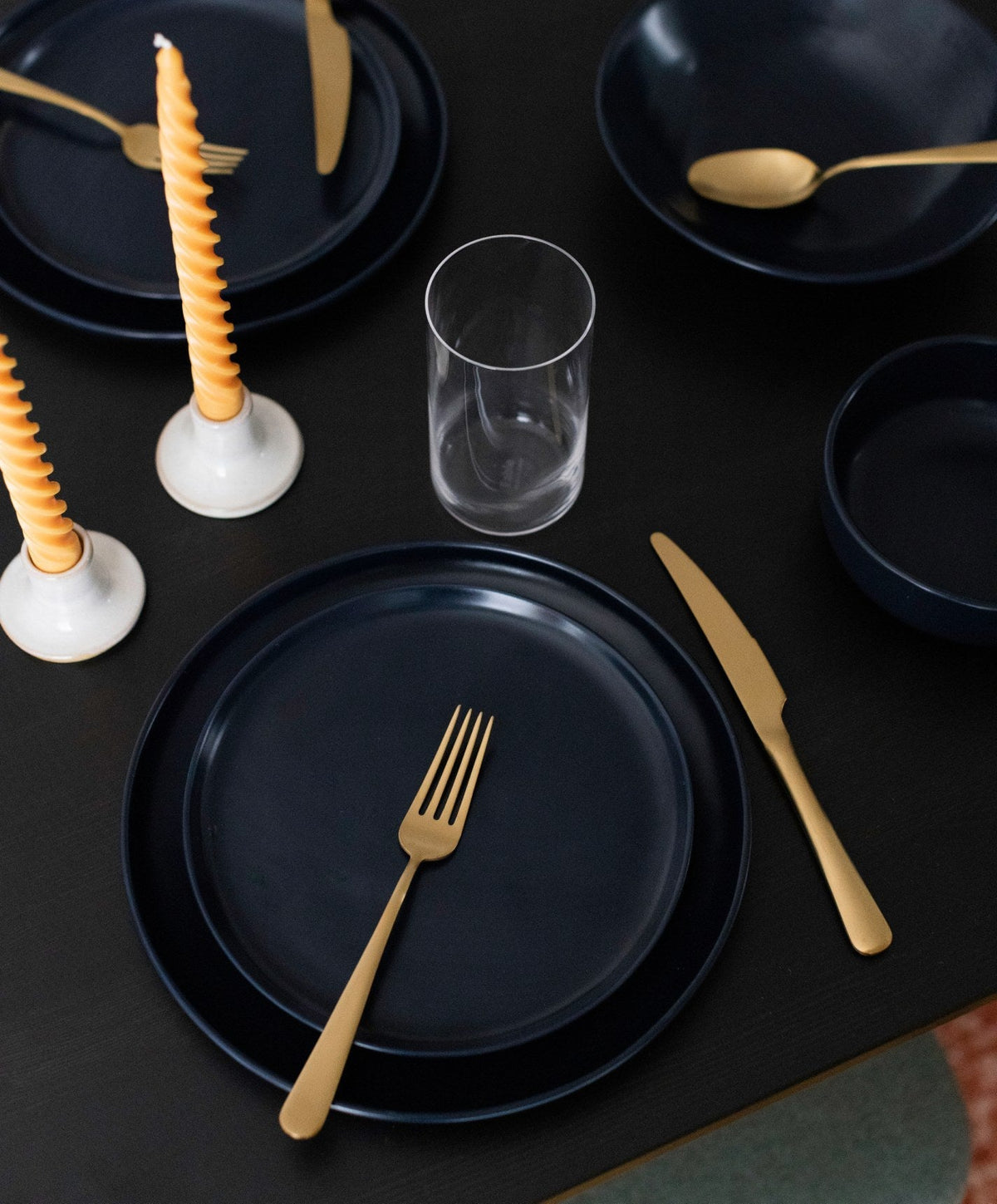 Dinner Plates by Fable Home, shown in Midnight Blue.