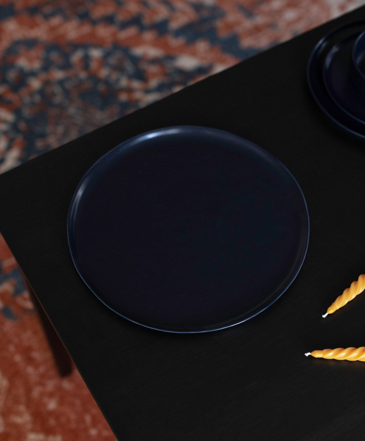Dinner Plates by Fable Home, shown in Midnight Blue.