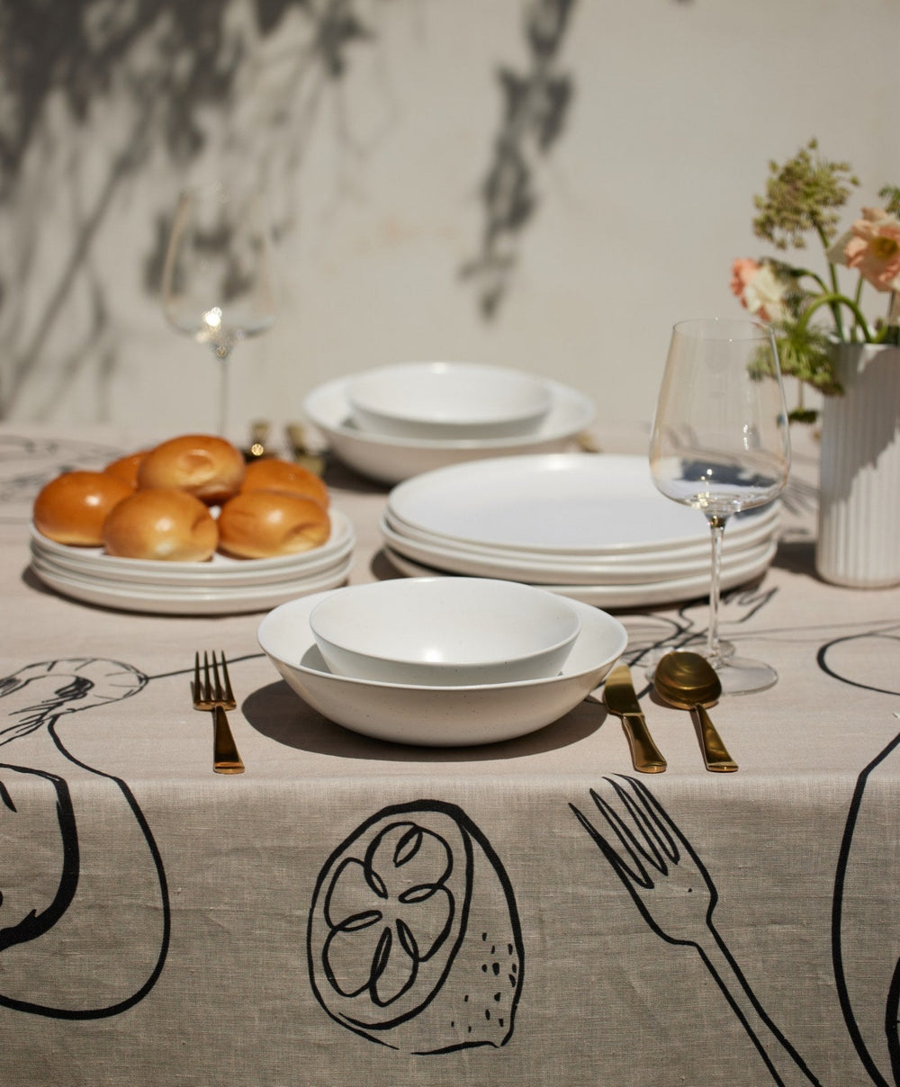 Pasta Bowls by Fable Home, shown in Speckled White.