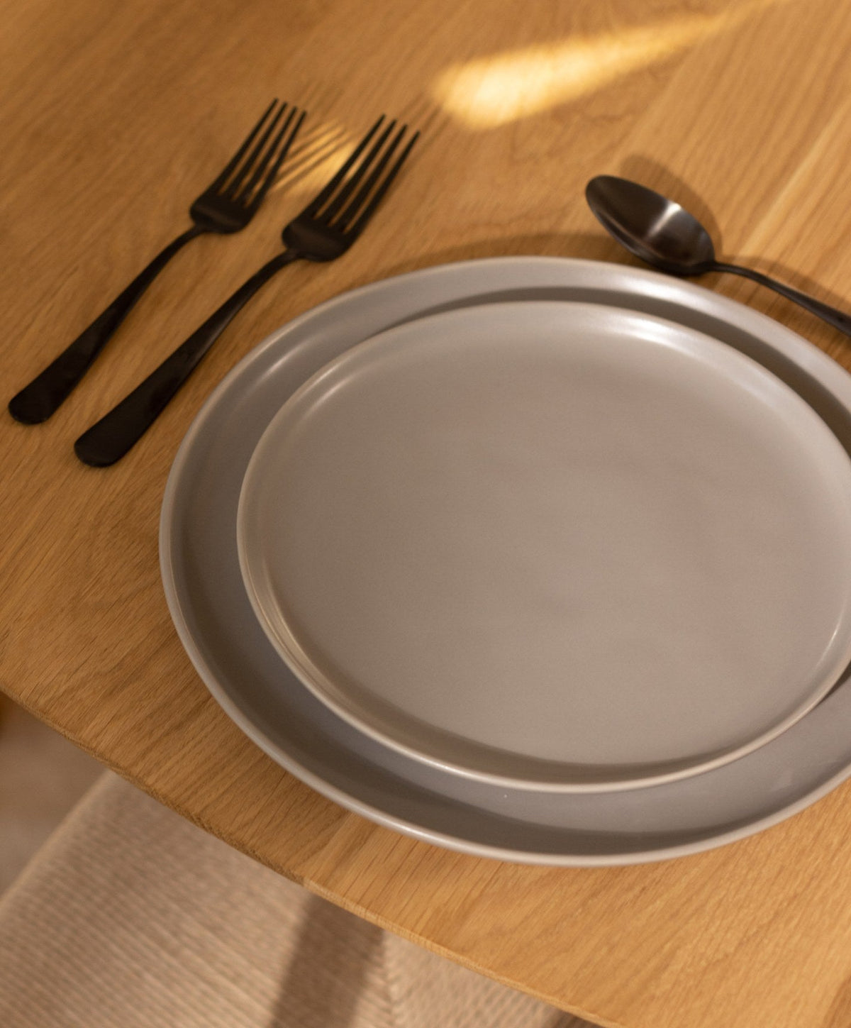 Dinner Plates by Fable Home, shown in Dove Gray.