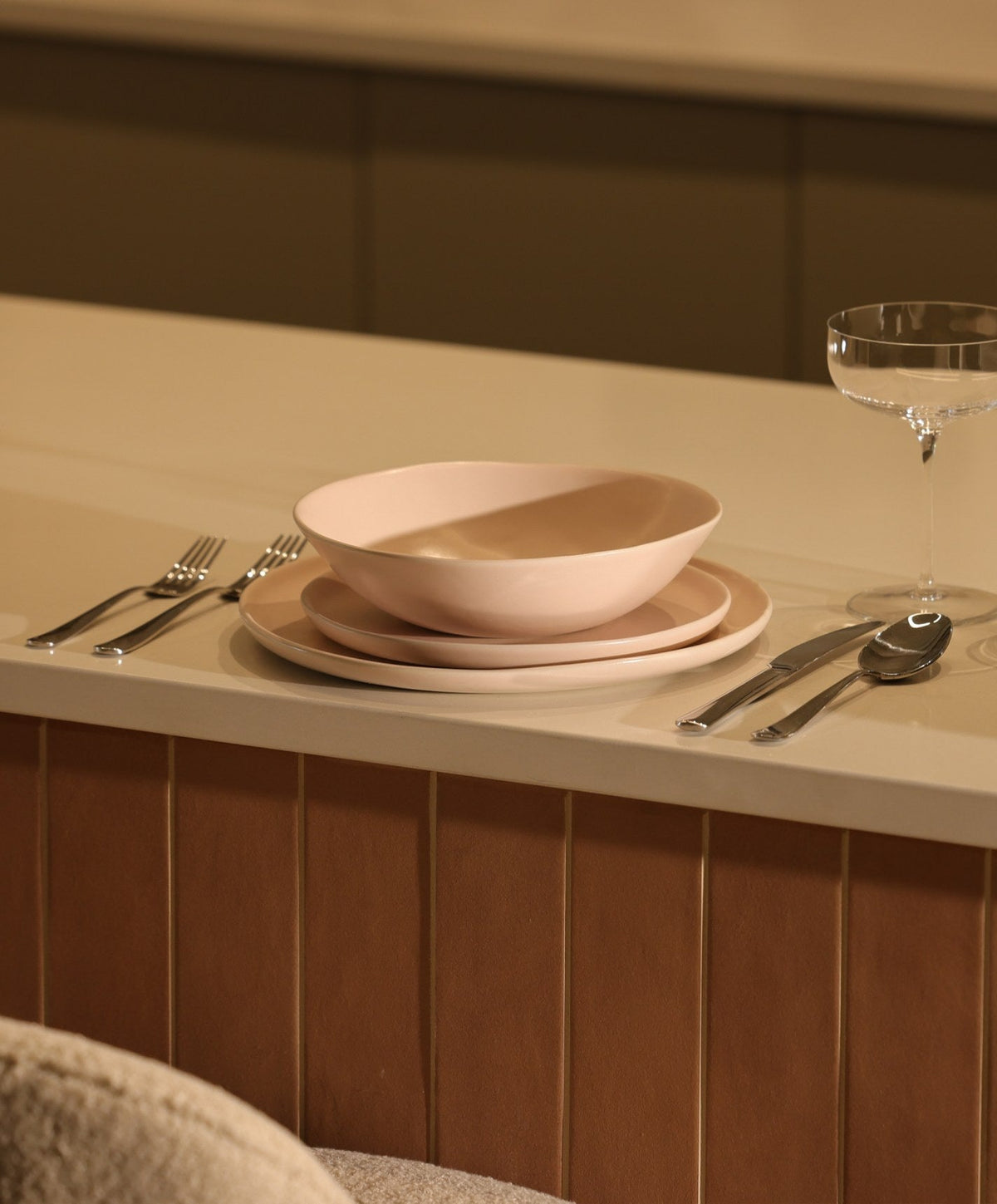 Dinner Plates by Fable Home, shown in Blush Pink.