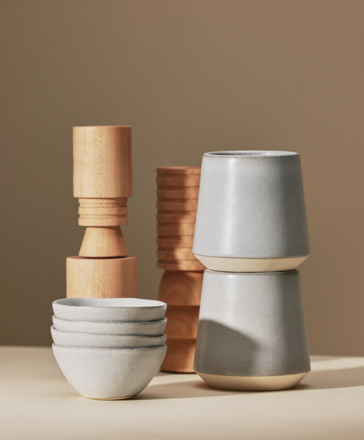 Cups by Fable Home, shown in Stone Blue.
