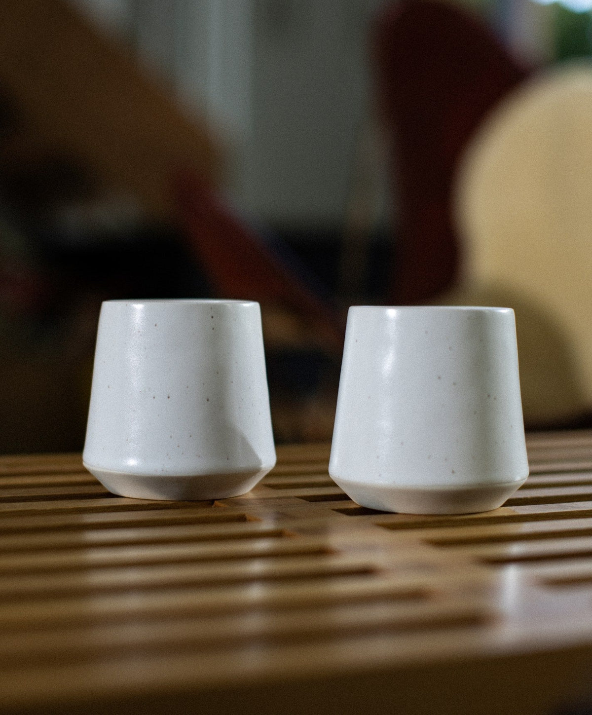 Cups by Fable Home, shown in Speckled White.