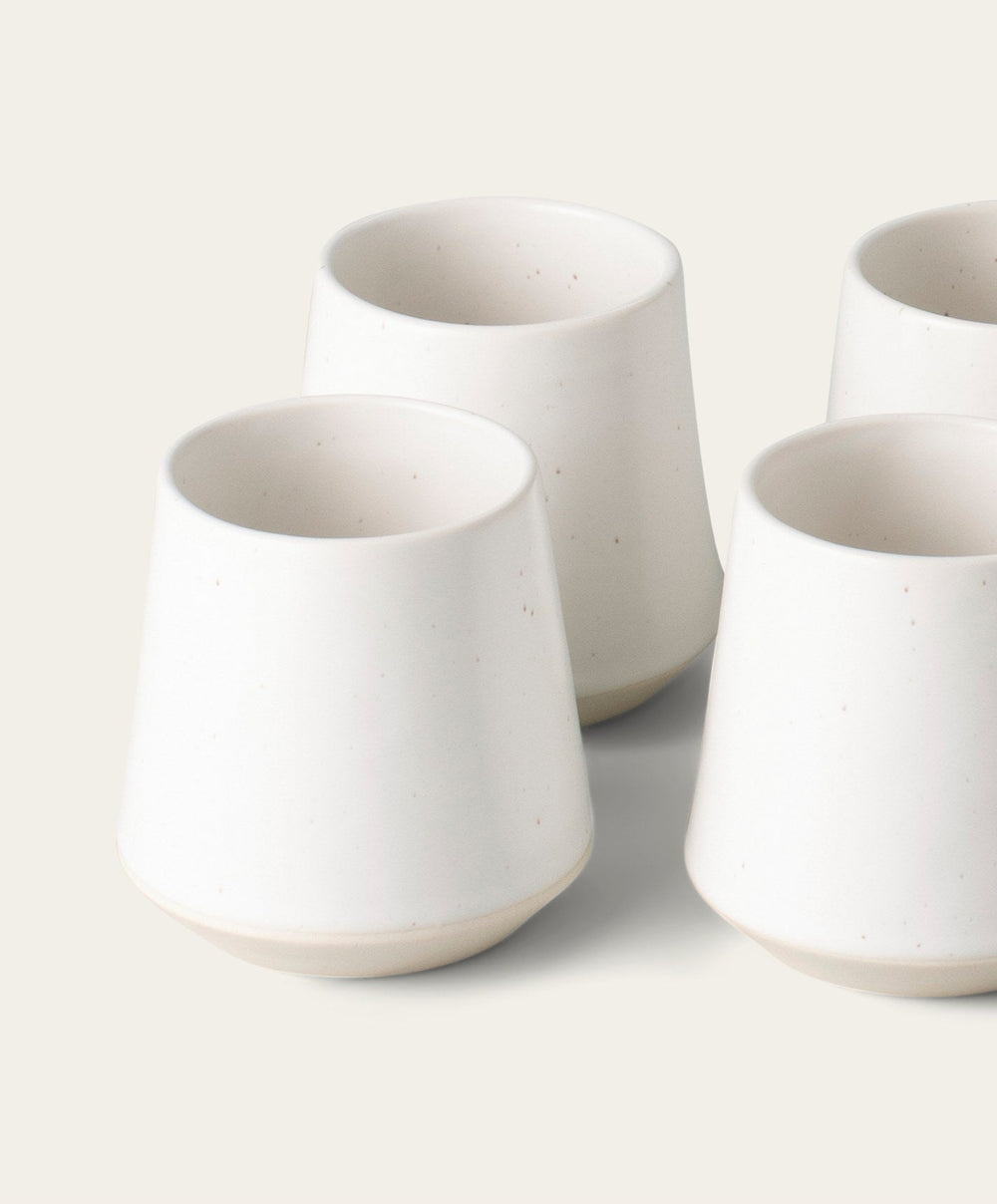 Cups by Fable Home, shown in Speckled White.