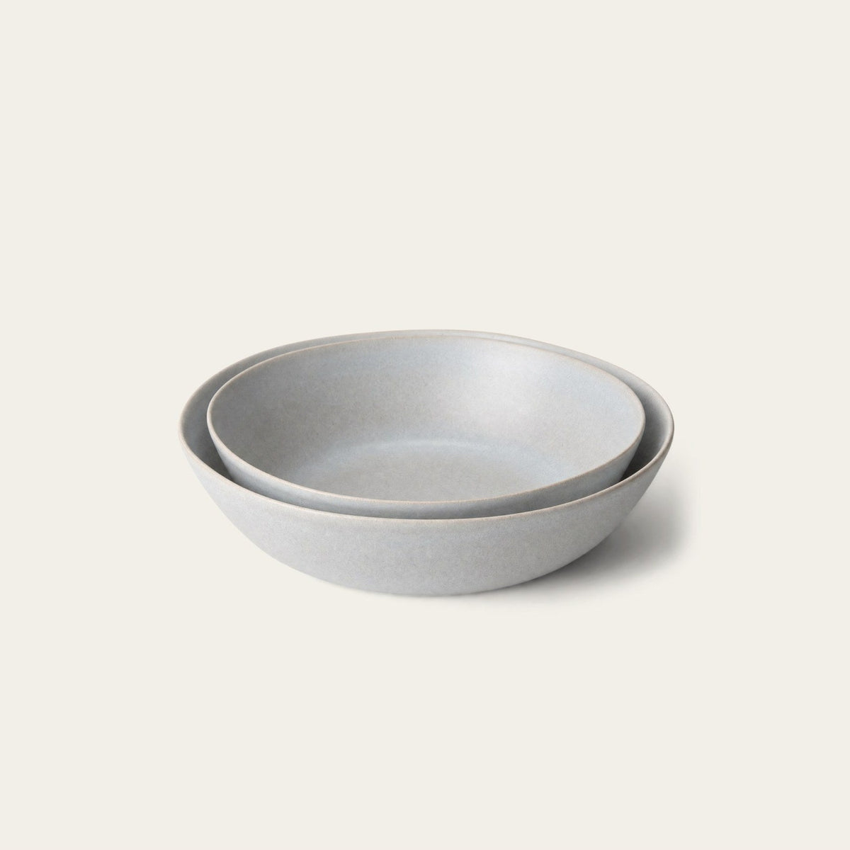 Low Serving Bowls by Fable Home, shown in Stone Blue.