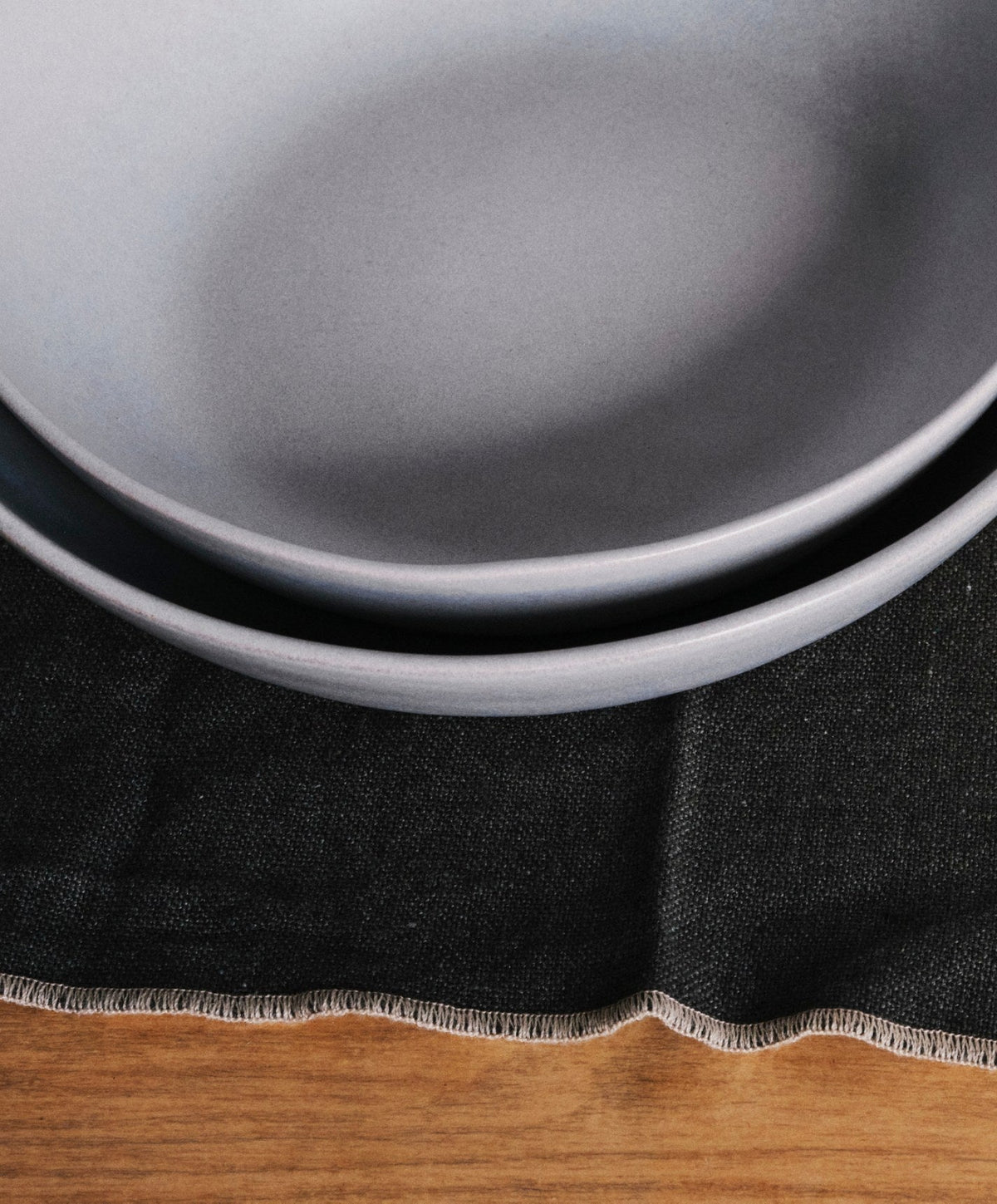Low Serving Bowls by Fable Home, shown in Stone Blue.