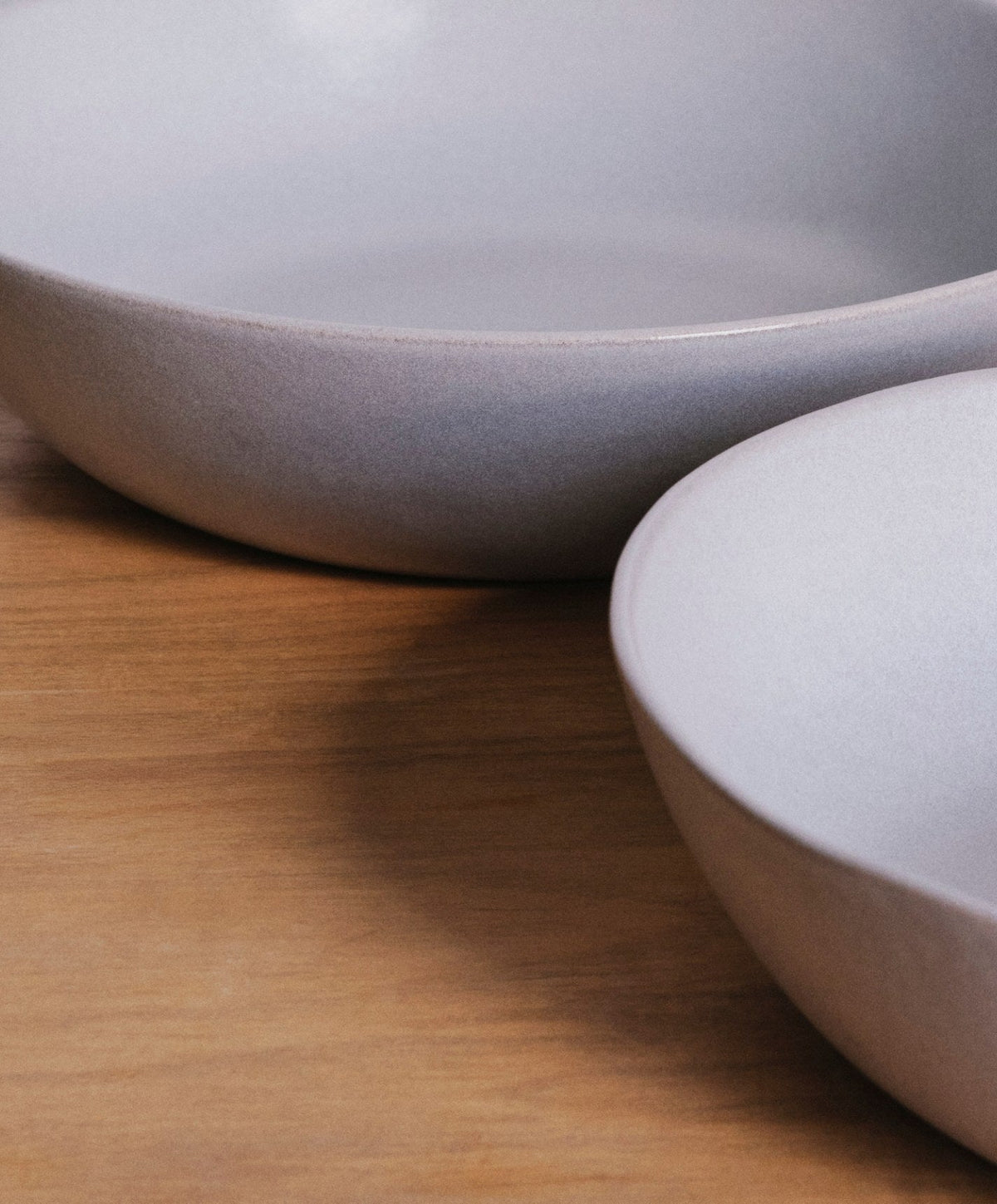 Low Serving Bowls by Fable Home, shown in Stone Blue.