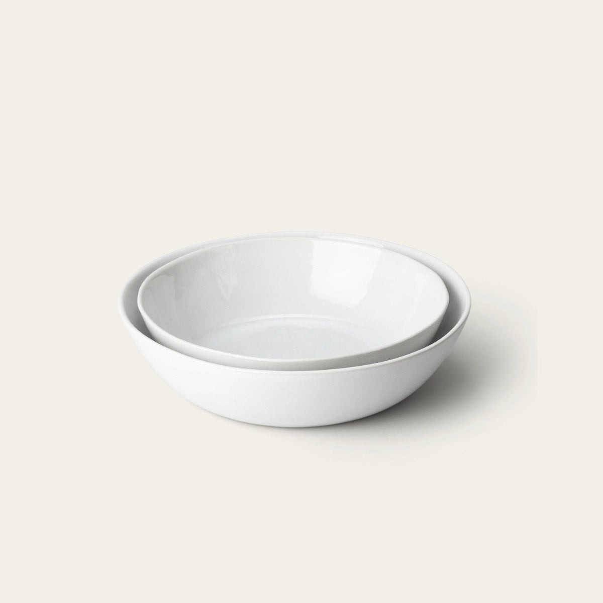 Low Serving Bowls by Fable Home, shown in Pearl White.