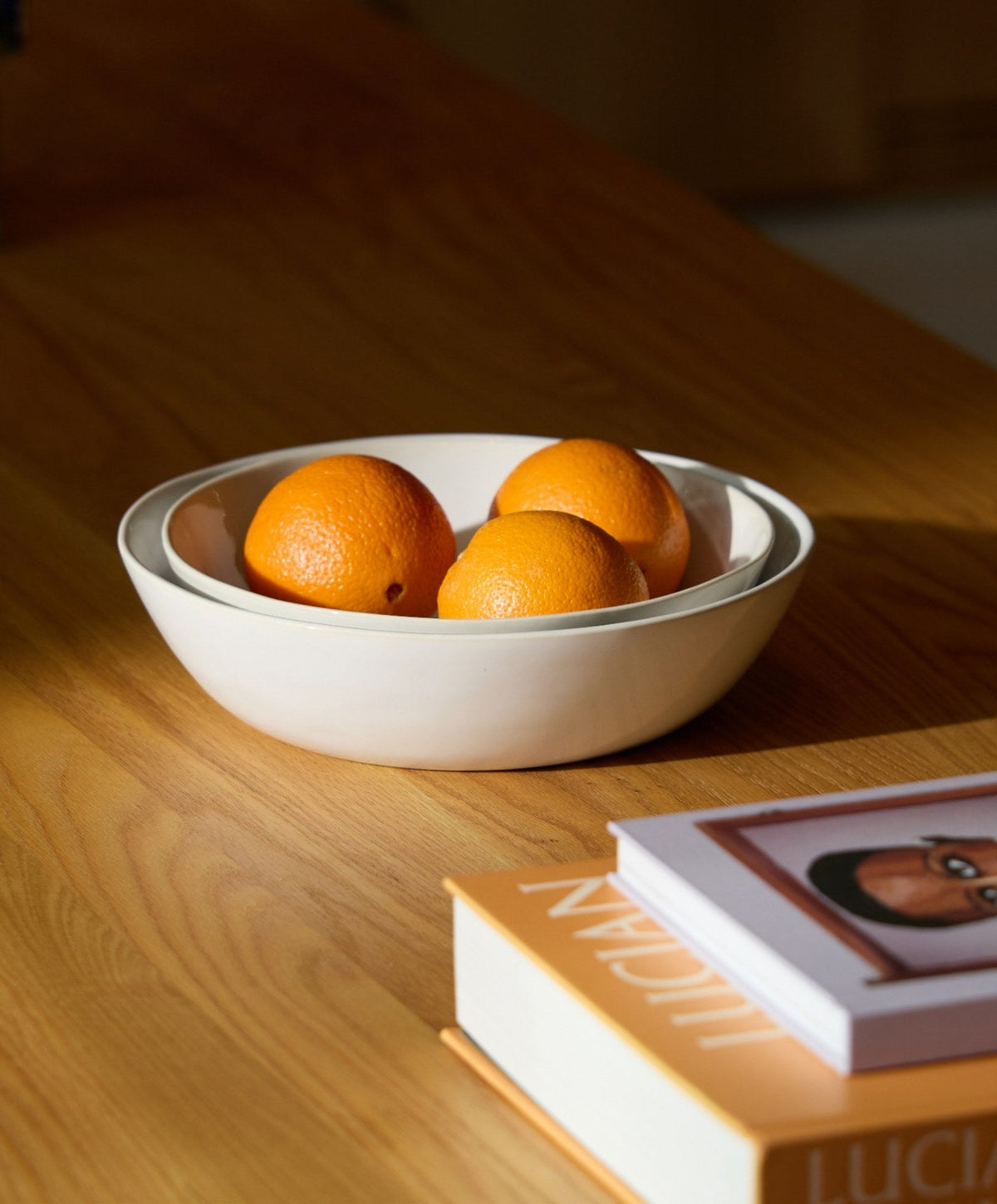 Low Serving Bowls by Fable Home, shown in Pearl White.