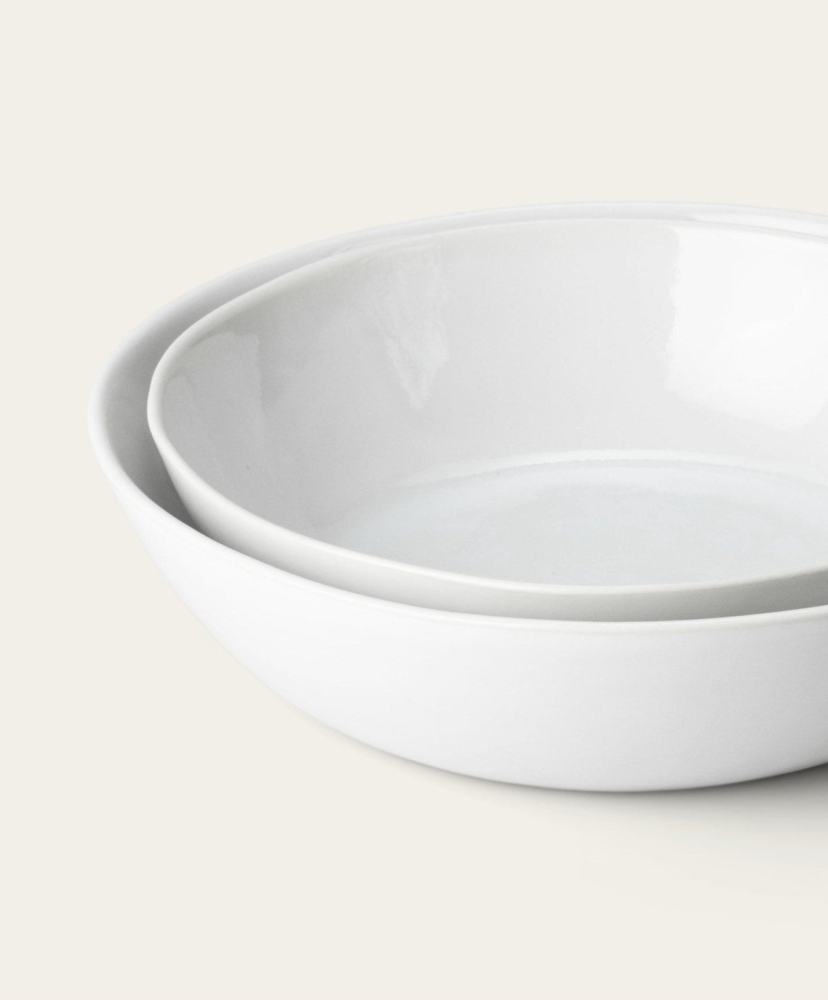 Low Serving Bowls by Fable Home, shown in Pearl White.