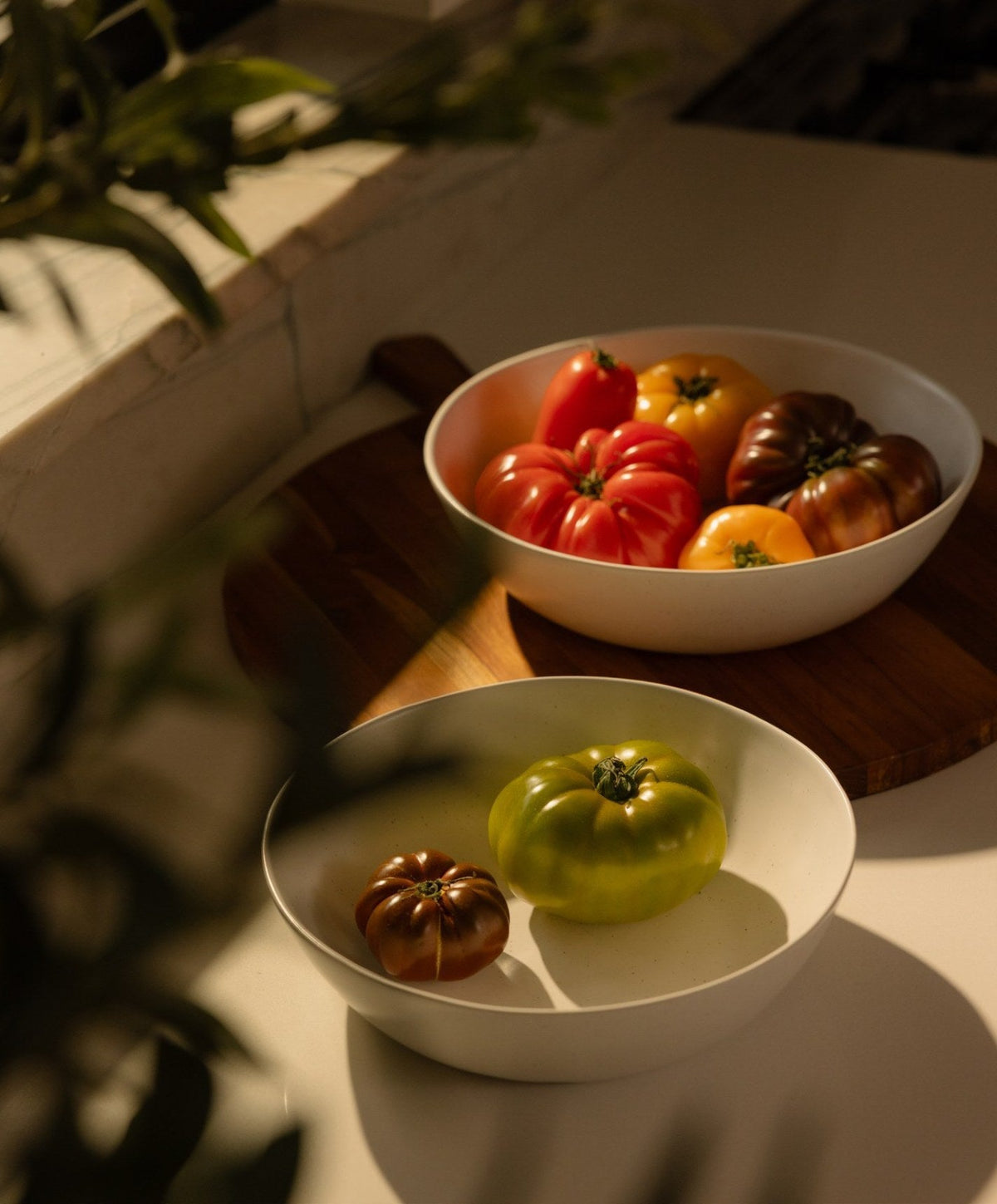 Low Serving Bowls by Fable Home, shown in Cloud White.