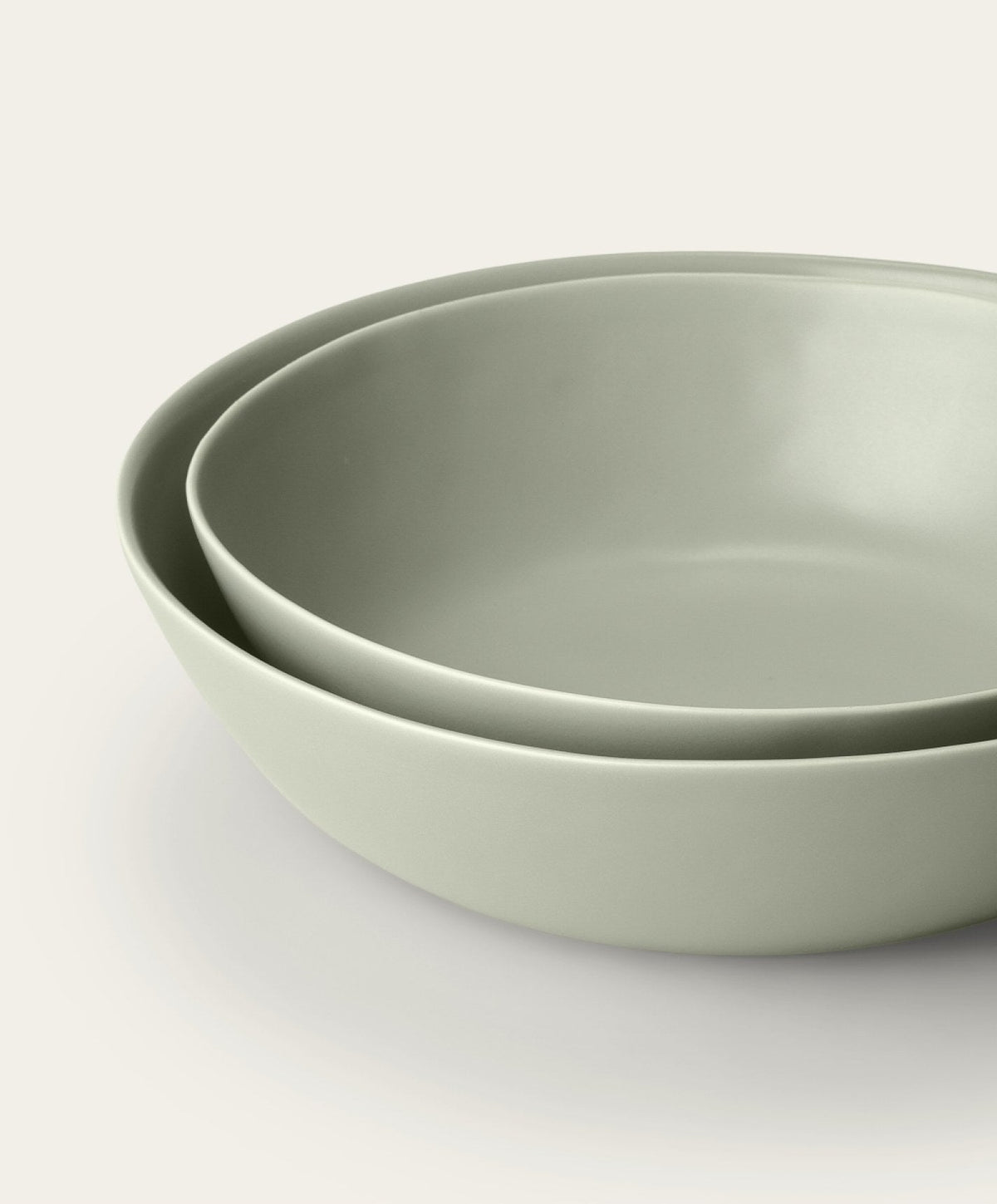 Low Serving Bowls by Fable Home, shown in Beachgrass Green.