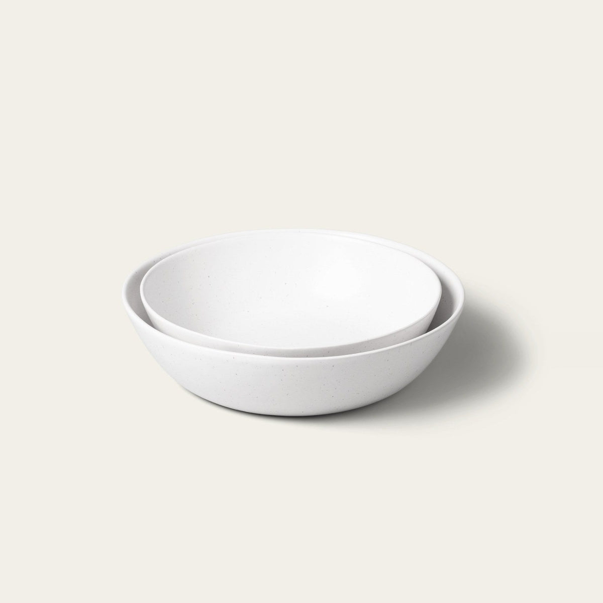 Low Serving Bowls by Fable Home, shown in Speckled White.