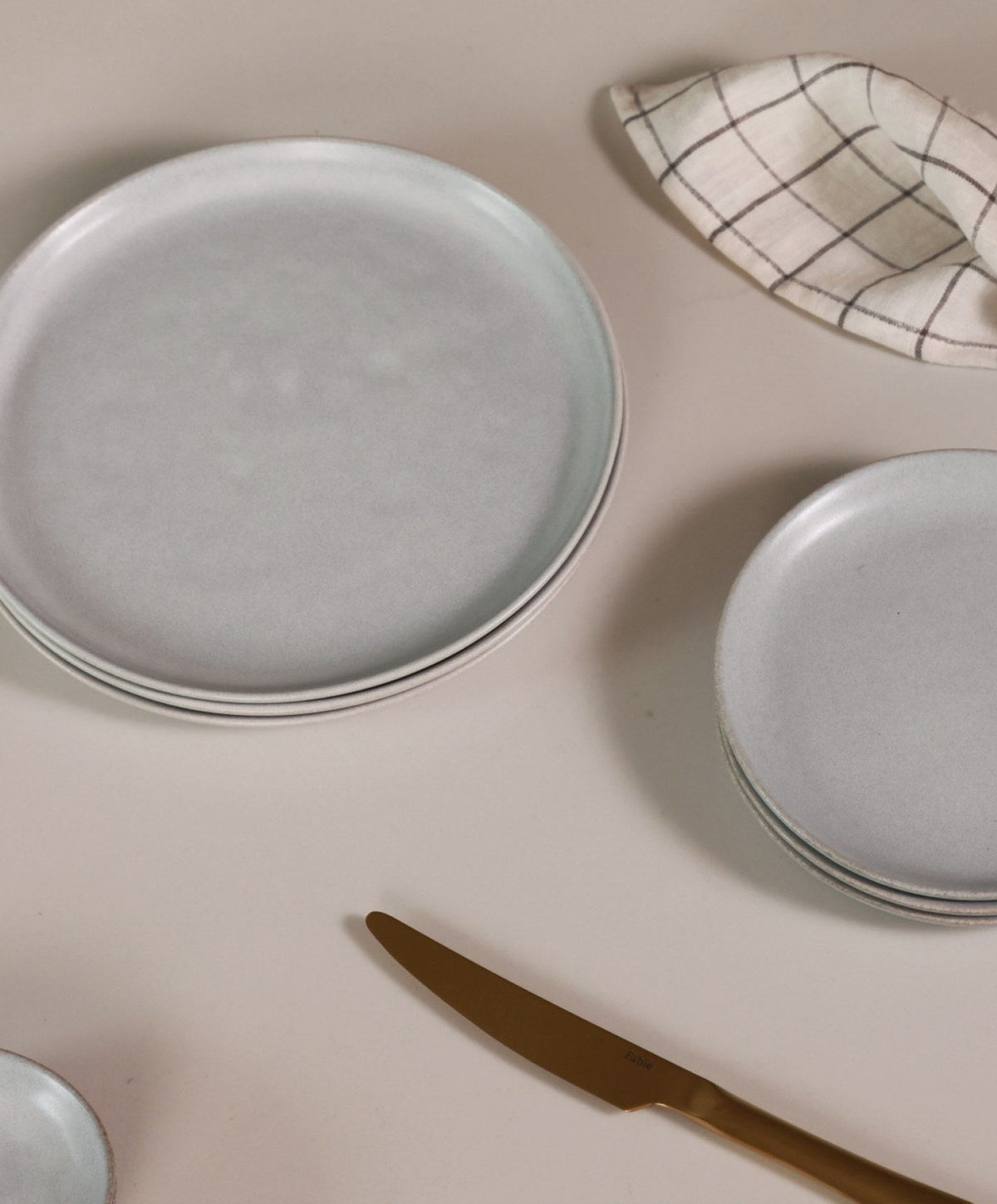 Lunch Plates by Fable Home, shown in Stone Blue.