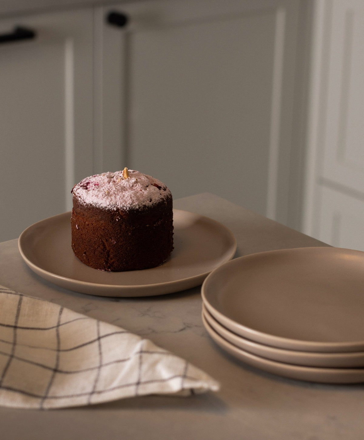 Dessert Plates by Fable Home, shown in Desert Taupe.