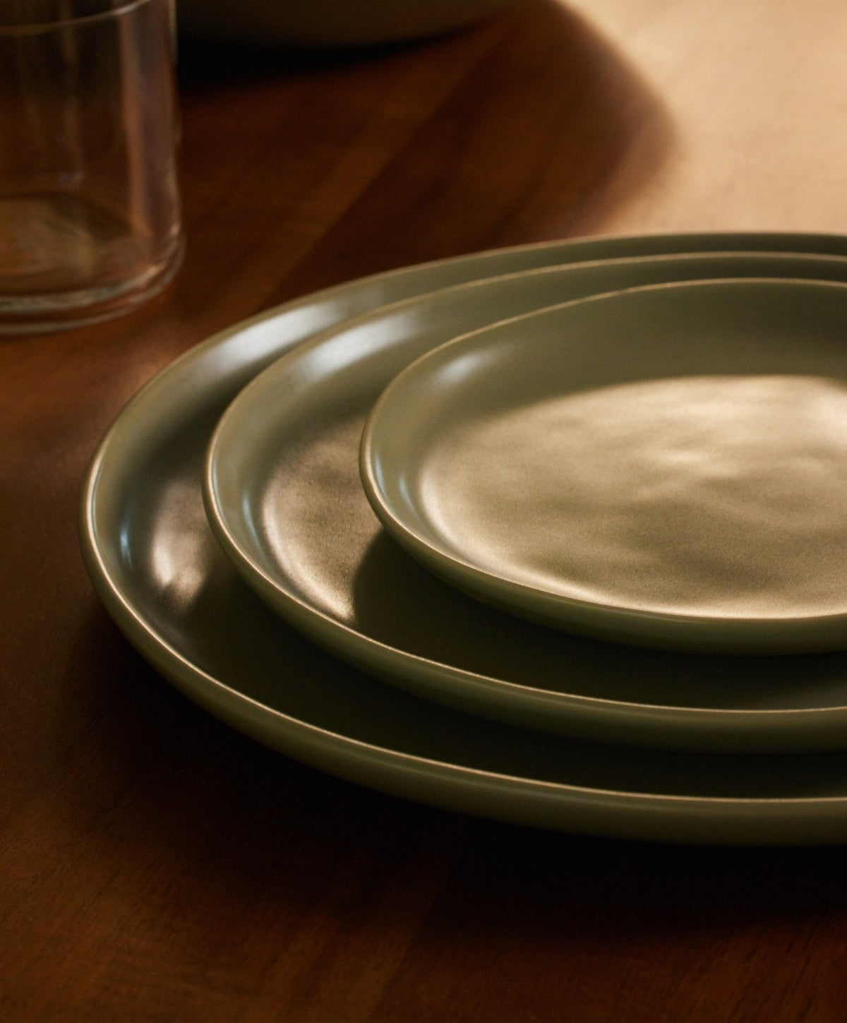 Dessert Plates by Fable Home, shown in Beachgrass Green.