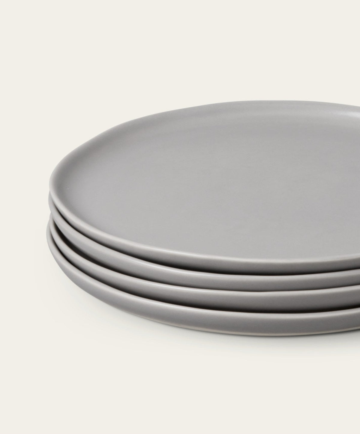Dessert Plates by Fable Home, shown in Dove Gray.