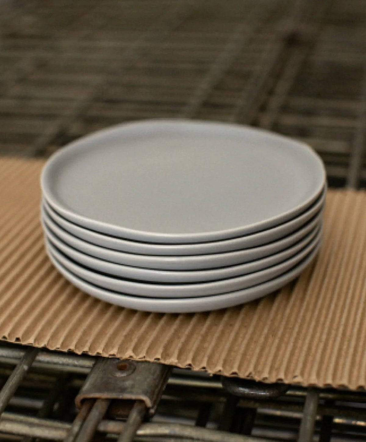 Dessert Plates by Fable Home, shown in Dove Gray.