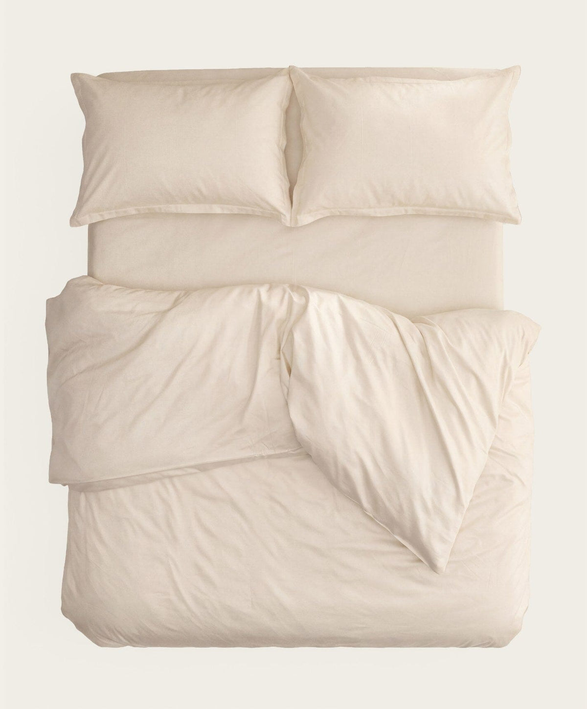 Percale Complete Bed Set by Fable Home, shown in Birch Sand.