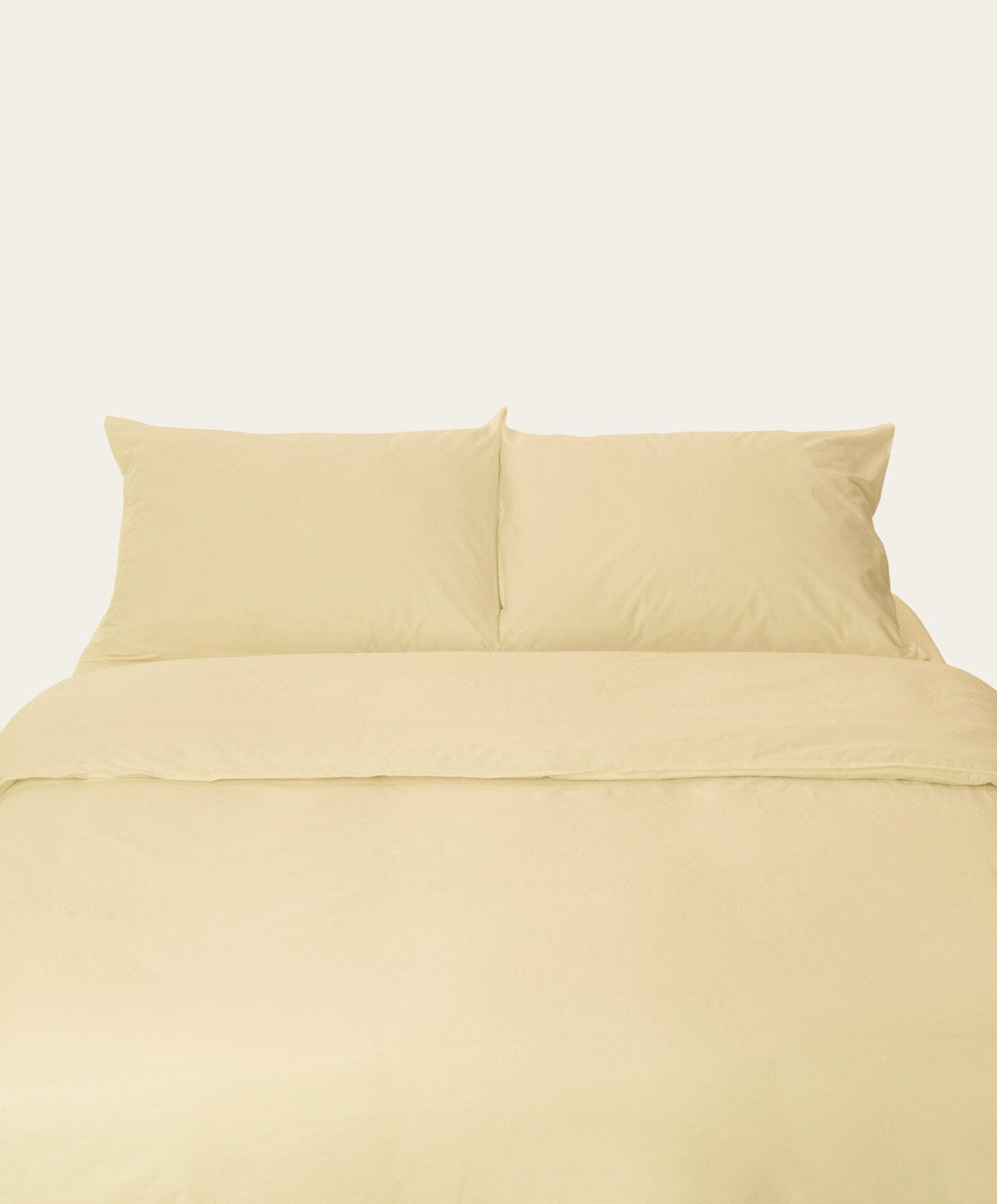 Percale Complete Bed Set by Fable Home, shown in Buttercup Yellow.