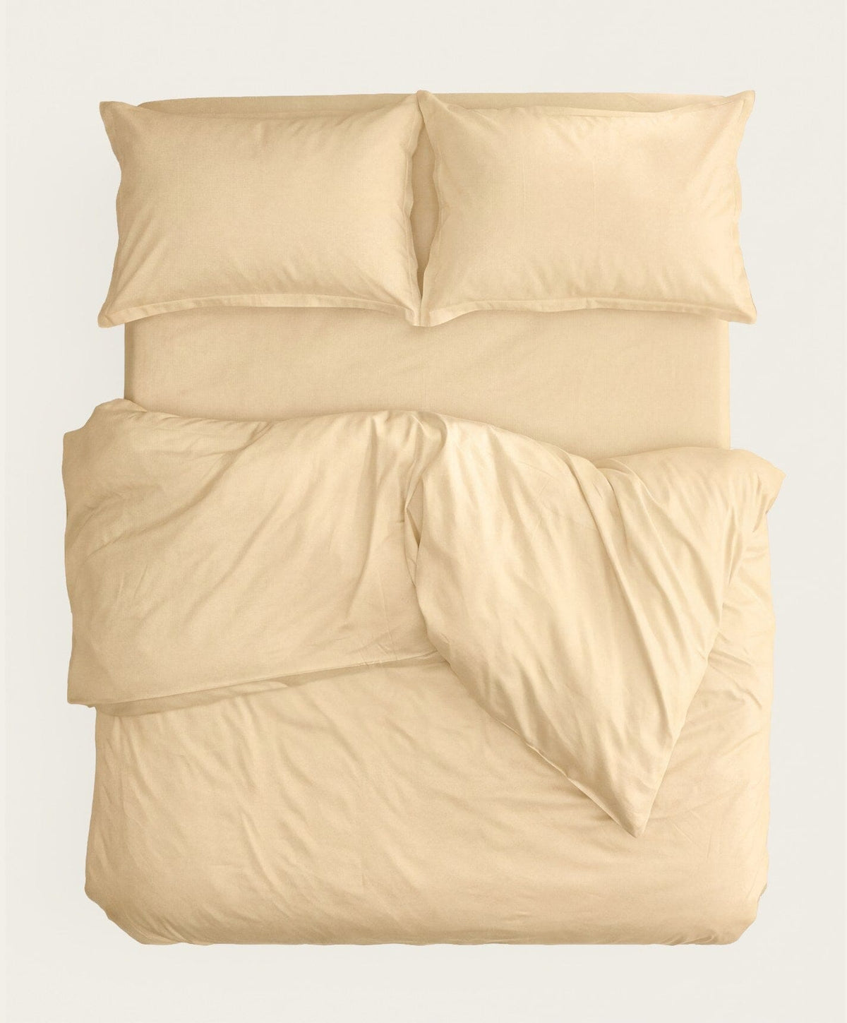 Percale Complete Bed Set by Fable Home, shown in Buttercup Yellow.