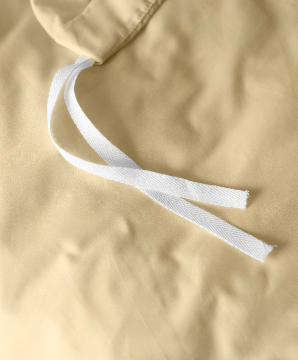 Percale Duvet Cover by Fable Home, shown in Buttercup Yellow.