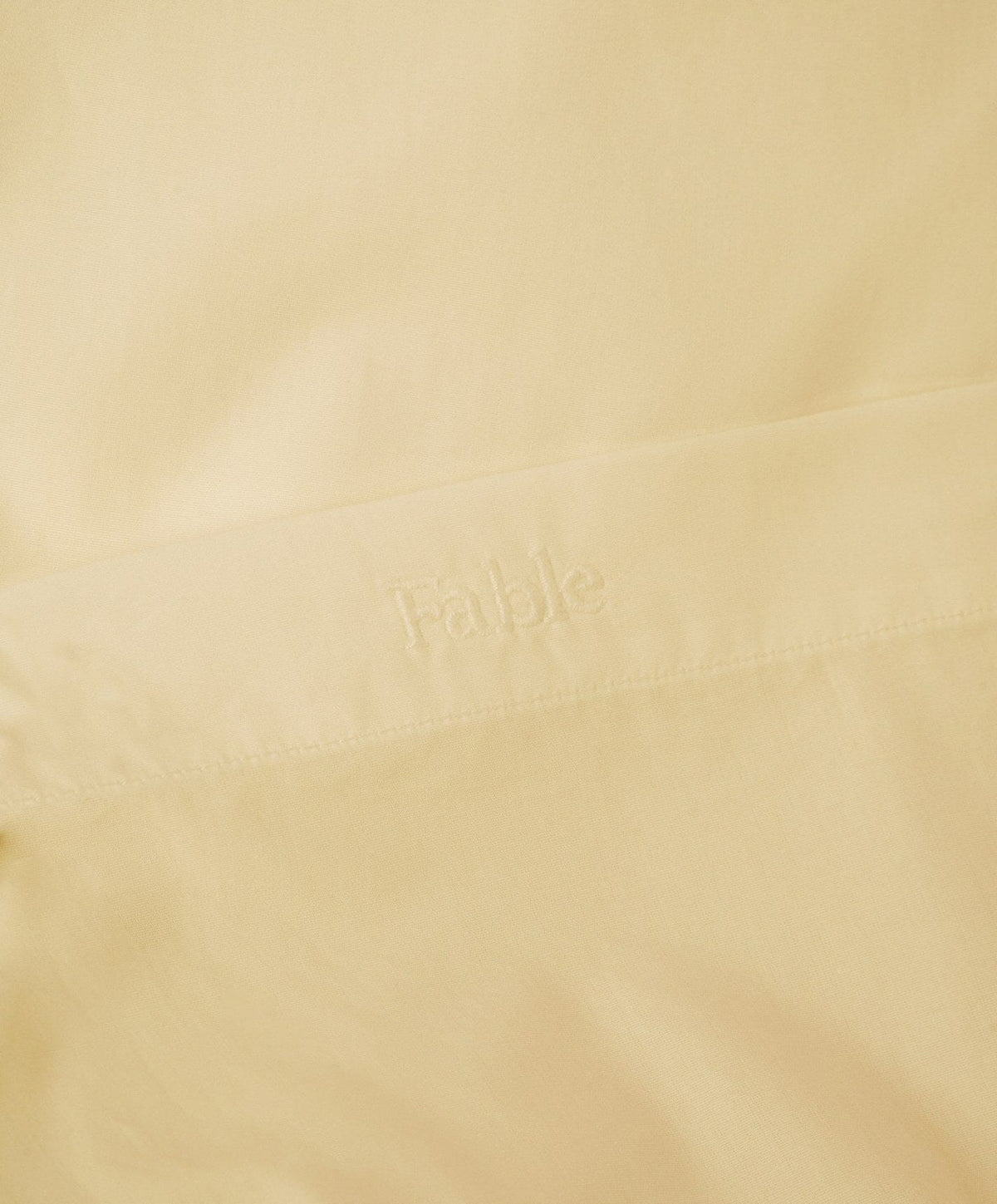 Percale Duvet Cover by Fable Home, shown in Buttercup Yellow.