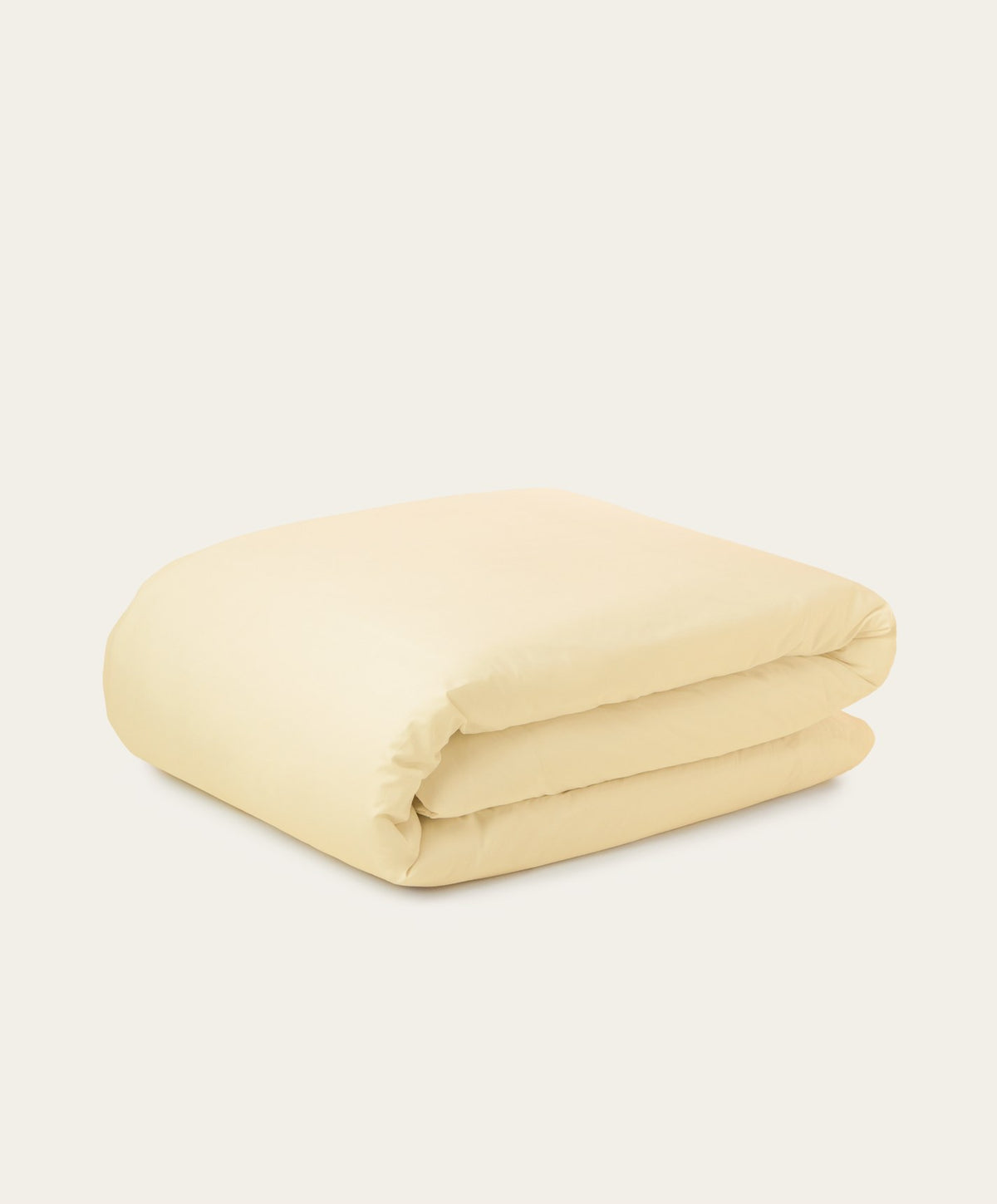 Percale Duvet Cover by Fable Home, shown in Buttercup Yellow.