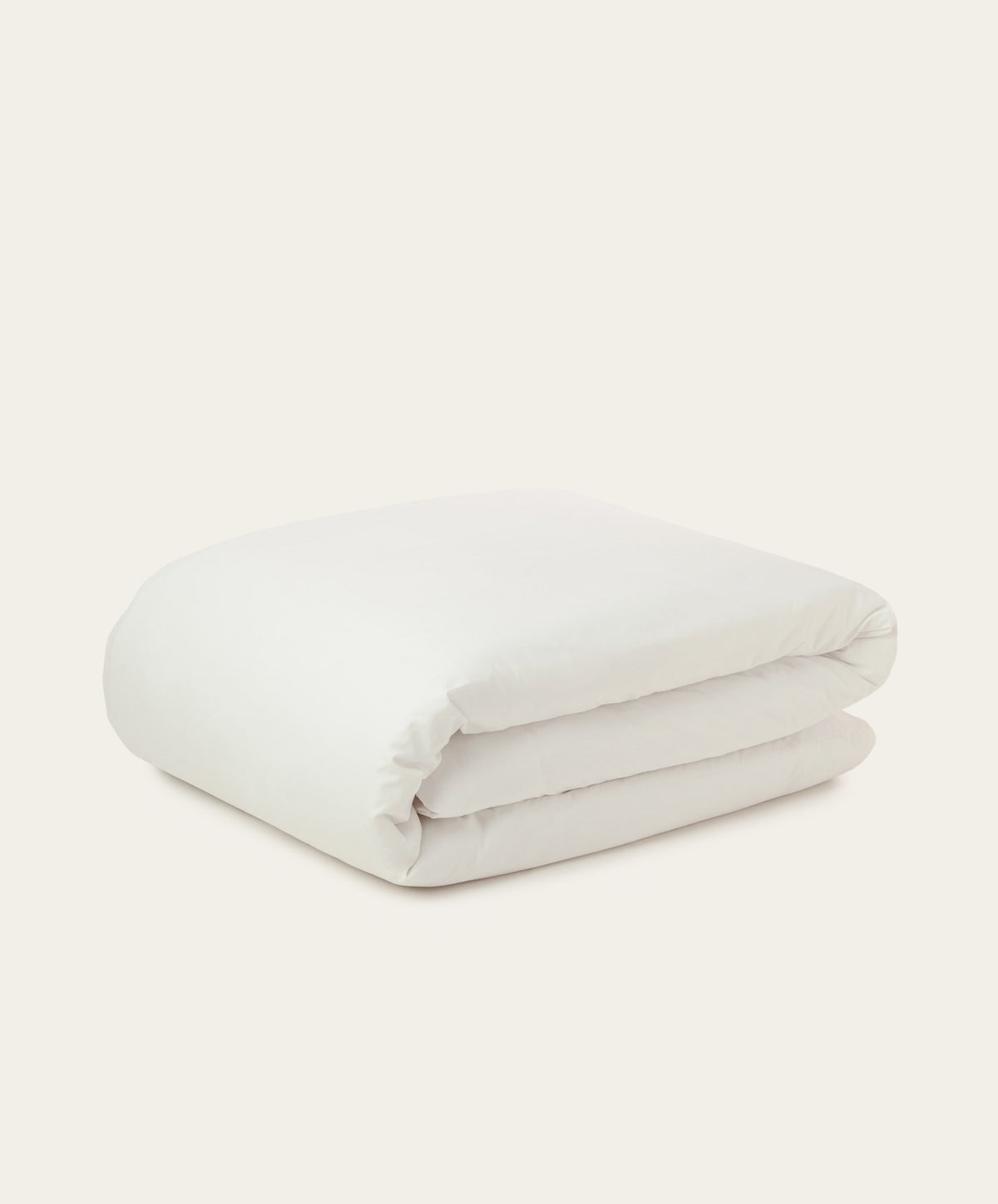 Percale Duvet Cover by Fable Home, shown in Shell White.