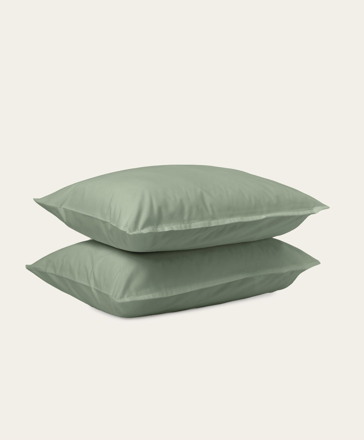 Percale Pillowcase Pair by Fable Home, shown in Juniper Green.
