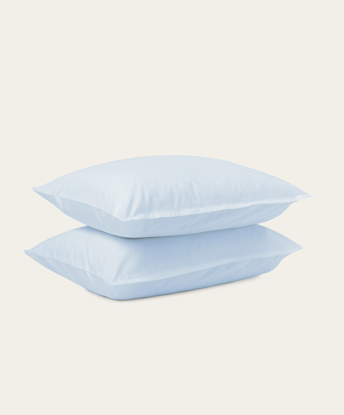 Percale Pillowcase Pair by Fable Home, shown in Meadow Blue.