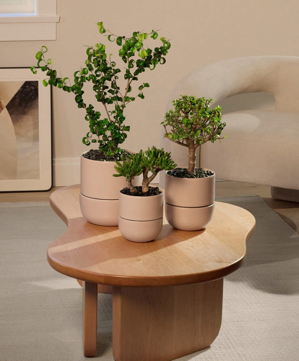 Planter Set by Fable Home, shown in Shoreline Sand.