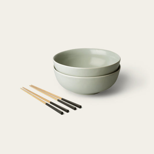 Ramen set bundles by Fable Home, featured in a beachgrassgreen/ashblack color finish. – #beachgrassgreen/ashblack