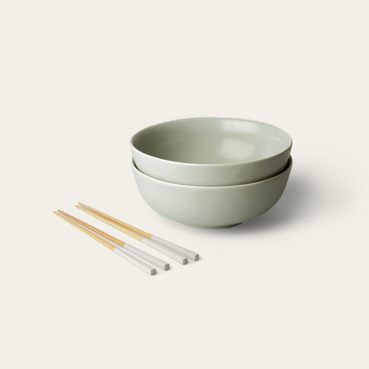 Ramen set bundles by Fable Home, featured in a beachgrassgreen/dovegray color finish. – #beachgrassgreen/dovegray
