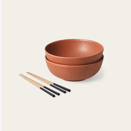 Ramen Set by Fable Home, featured in a canyonclay/ashblack finish. – #canyonclay/ashblack