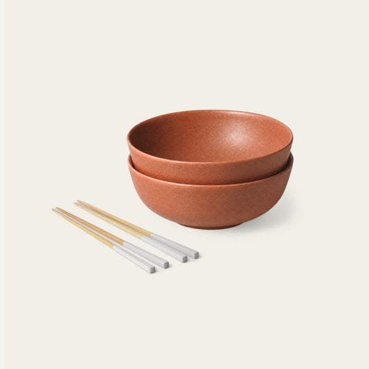 Ramen Set by Fable Home, featured in a canyonclay/dovegray finish. – #canyonclay/dovegray