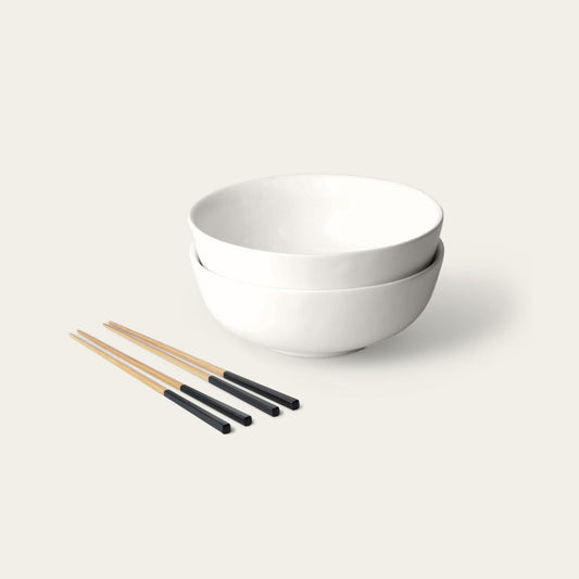 Ramen set bundles by Fable Home, featured in a cloudwhite/ashblack color finish. – #cloudwhite/ashblack